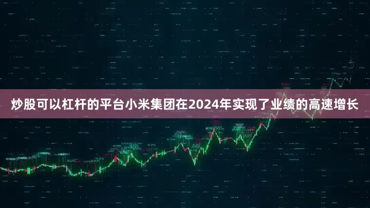 炒股可以杠杆的平台小米集团在2024年实现了业绩的高速增长